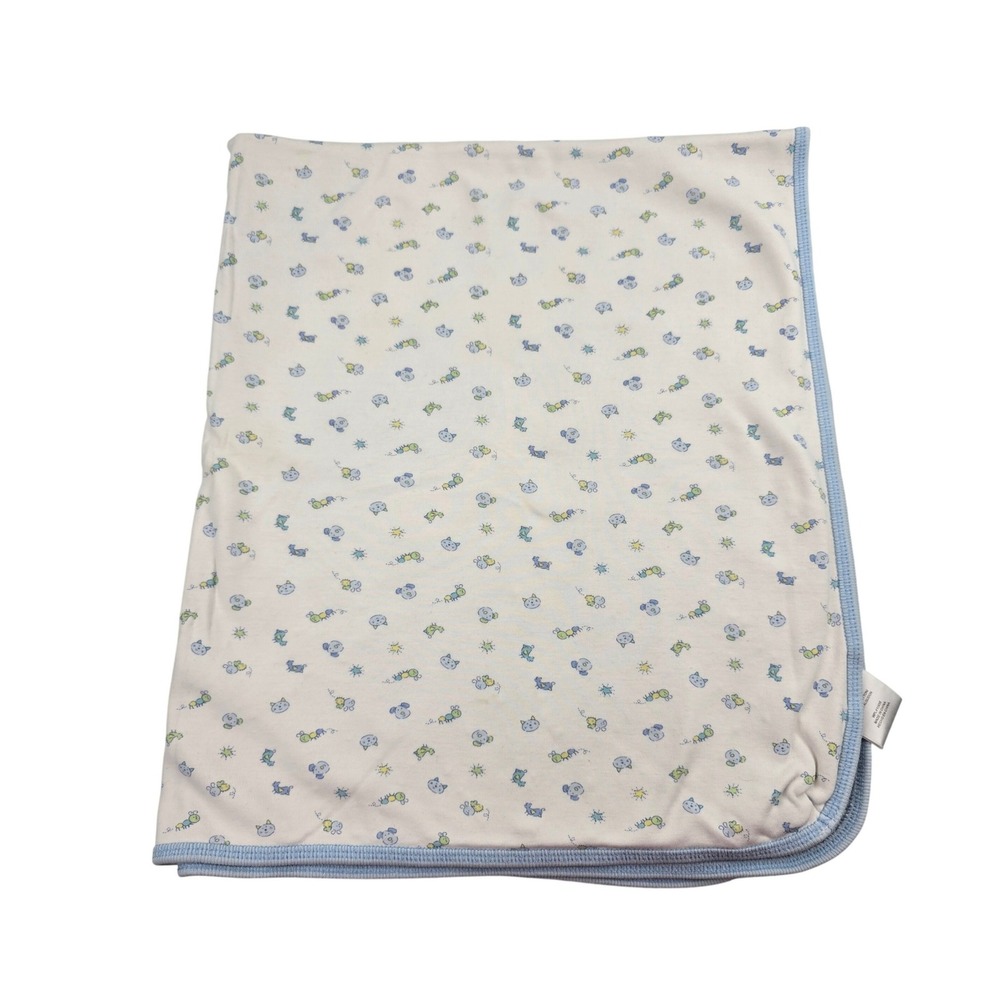 Bright Future Vintage 90s Y2K Cotton Baby Blanket Cat Puppy Dog Star Caterpillar
